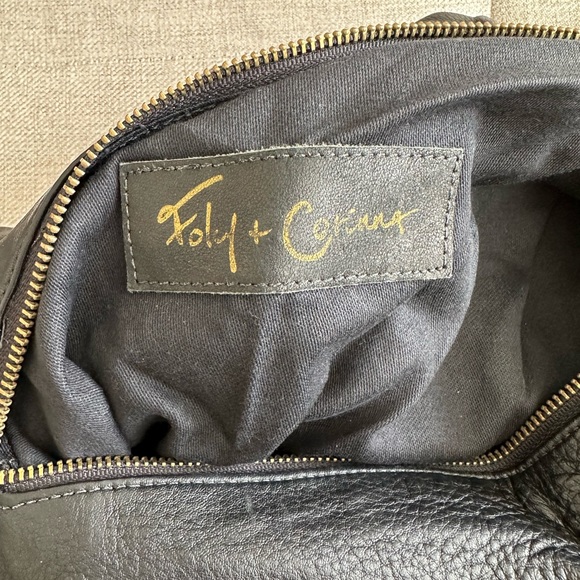 Foley + Corinna Black Leather Shoulder Bag - Picture 5 of 6